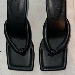 ASOS Black Square-Toe Sandals